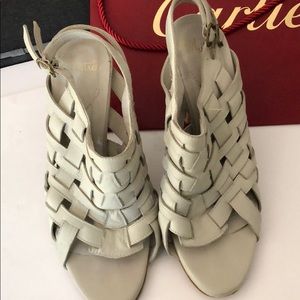 *MisTrees by Poste* white heel sandals_37